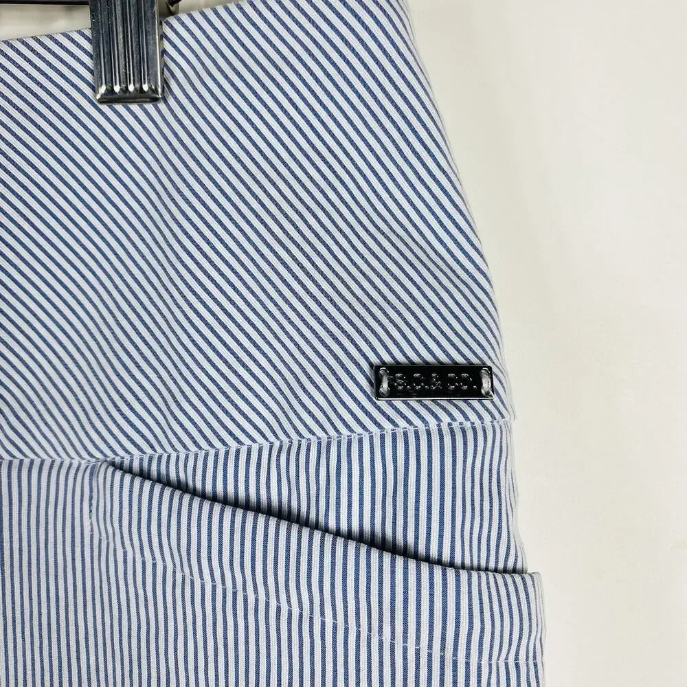 S.C. & Co. Skort XXL Striped 360 Degree Tummy Control Blue White - Picture 4 of 8